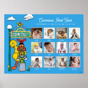 Sesame Street Charaktere & Straßenschild Poster