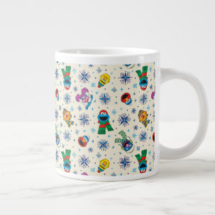 Sesame Street Christmas Snowflake Pattern Jumbo-Tasse