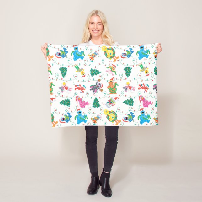 Sesame Street Christmas Tree Pattern Fleecedecke (Beispiel)