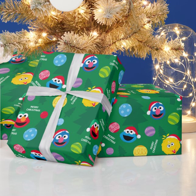 Sesame Street Christmas Tree Pattern Geschenkpapier (Feiertage)