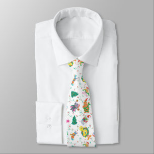Sesame Street Christmas Tree Pattern Krawatte