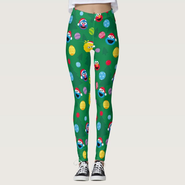 Sesame Street Christmas Tree Pattern Leggings (Vorderseite)