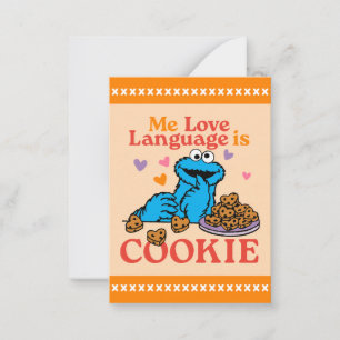 Sesame Street   Cookie Monster Ich liebe Sprache Mitteilungskarte