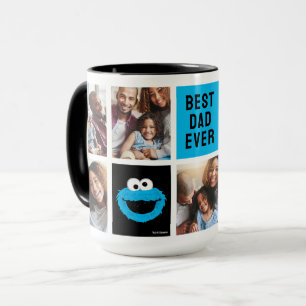 Sesame Street Cookie Monster   Vater - FotoCollage Tasse