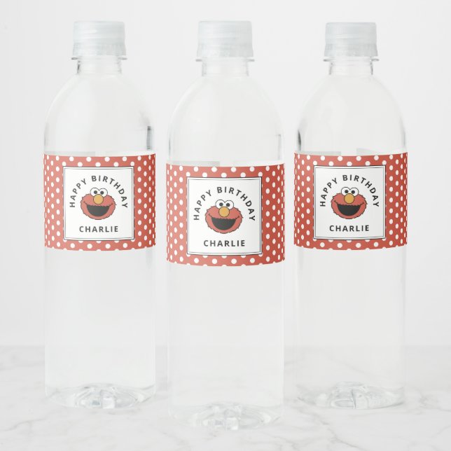 Sesame Street | Elmo Birthday Water Bottle Label (Flaschen)