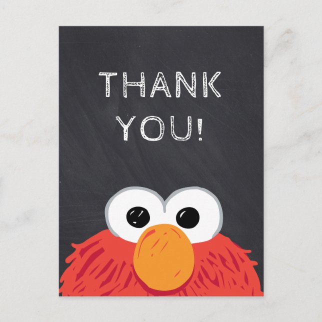 Sesame Street Elmo Chalkboard Geburtstag Postkarte (Vorderseite)