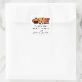 Sesame Street | Elmo - First Birthday Square Stick Quadratischer Aufkleber