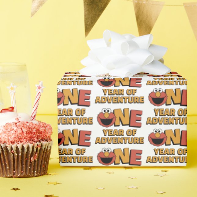Sesame Street | Elmo - First Birthday Wrapping Pap Geschenkpapier (Geburtstagsparty)