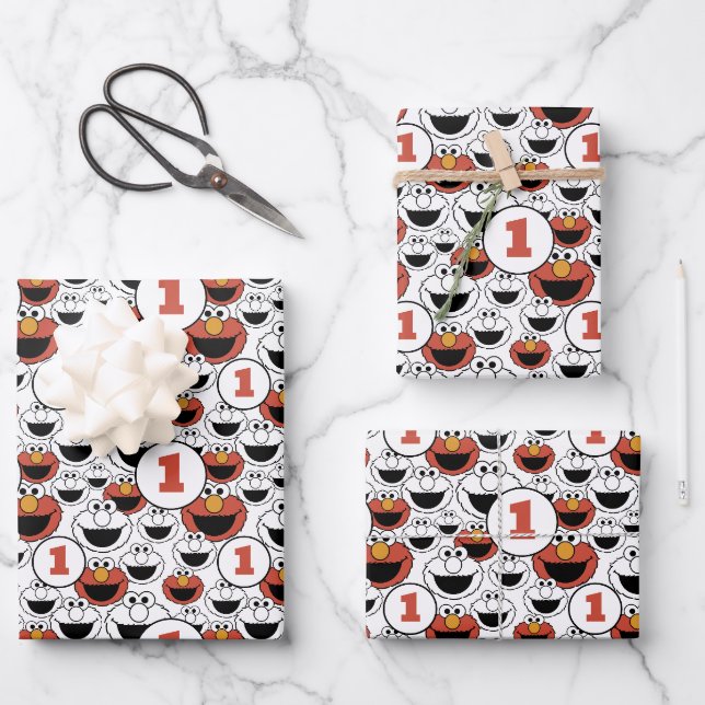 Sesame Street | Elmo Geschenkpapier Set (Vorderseite)