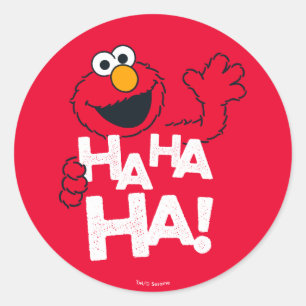 Sesame Street   Elmo - Ha Ha Ha! Runder Aufkleber