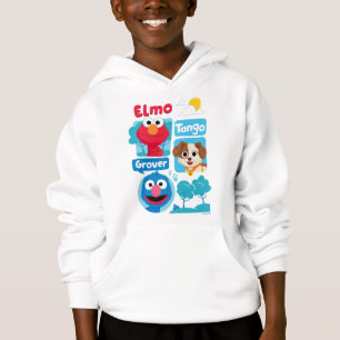 Sesame Street   Elmo, Tango, & Grover Park Grafik Hoodie