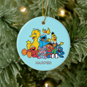 Sesame Street Freunde Benutzerdefinierter Name & Keramik Ornament
