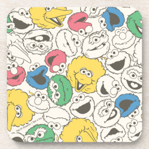 Sesame Street Freunde   Big Head Core Muster Getränkeuntersetzer