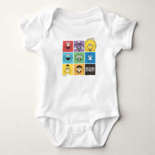 Sesame Street Freunde   Farbblöcke Baby Strampler