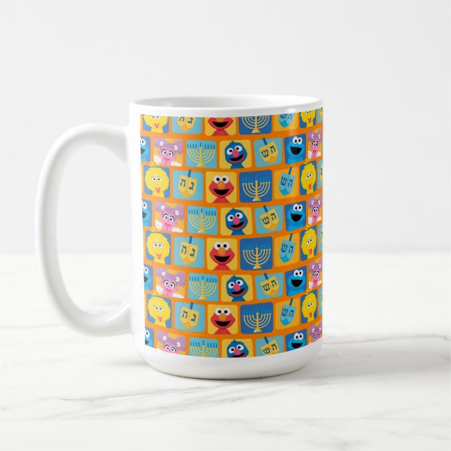 Sesame Street Hanukkah Pattern Kaffeetasse (Links)