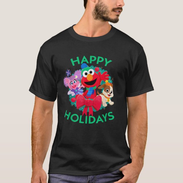 Sesame Street Happy Holidays Christmas Wreath With T-Shirt (Vorderseite)