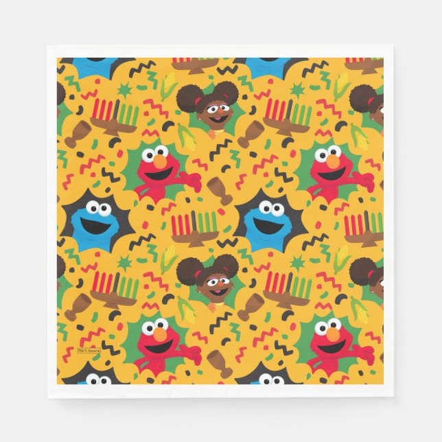 Sesame Street Kwanzaa Pattern Serviette (Vorderseite)