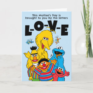 Sesame Street "L-O-V-E" Muttertag Feiertagskarte