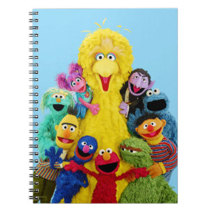 Sesame Street   Lustige bunte Freunde Portrait Notizblock