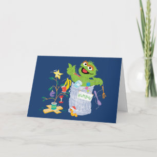 Sesame Street   Oscar - Weihnachtsbaum Karte