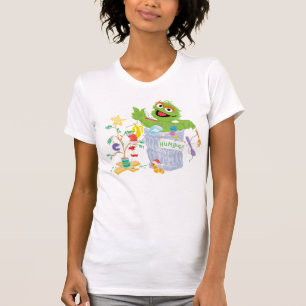 Sesame Street Oscar - Weihnachtsbaum T-Shirt