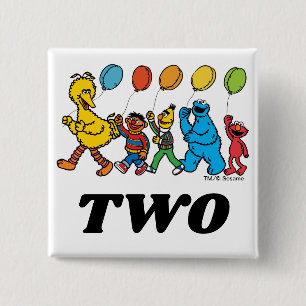 Sesame Street Pals 2. Geburtstagsballons Button