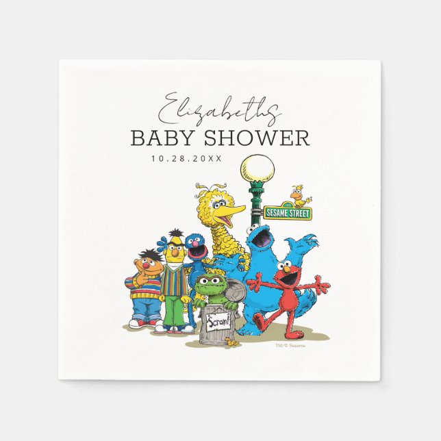 Sesame Street Pals Baby Dusche Serviette (Vorderseite)