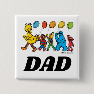 Sesame Street Pals Birthday Balloons - Vater Button