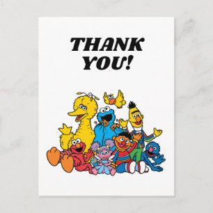 Sesame Street Pals Birthday Vielen Dank Postkarte
