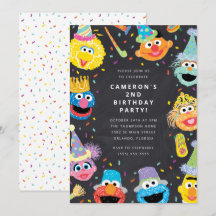 Sesame Street Pals Chalkboard Confetti Birthday