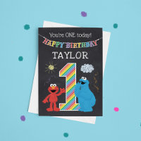 Sesame Street Pals Chalkboard Rainbow 1. Geburtsta