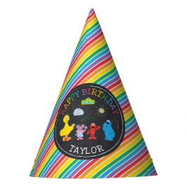 Sesame Street Pals Chalkboard Rainbow 1. Geburtsta Partyhütchen