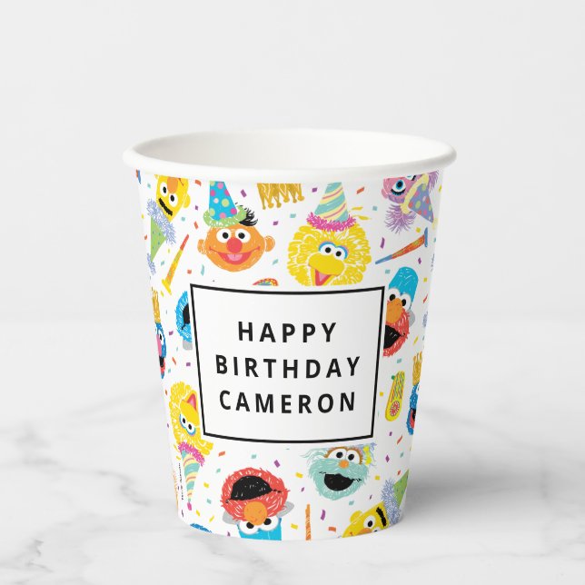 Sesame Street Pals Confetti Birthday Pappbecher (Vorderseite)