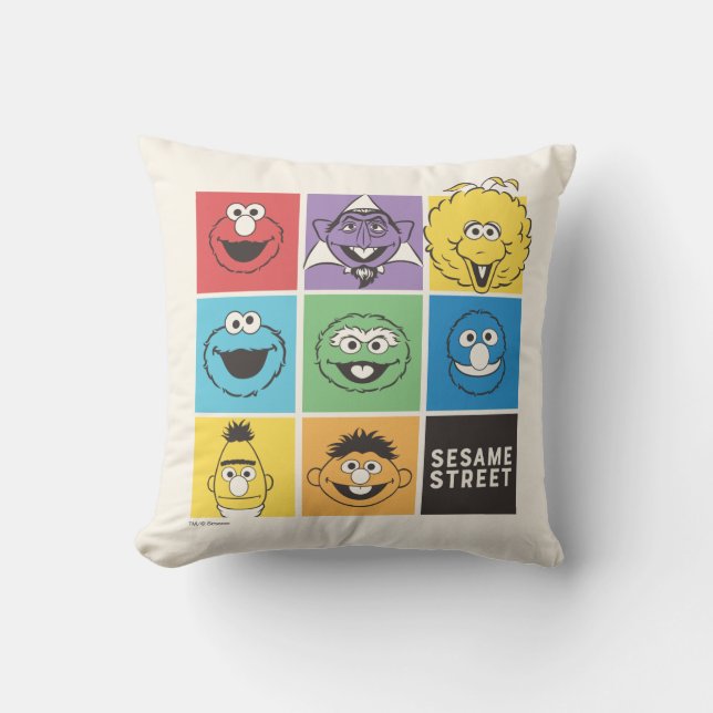 Sesame Street Pals | Farbblöcke Kissen (Vorderseite)