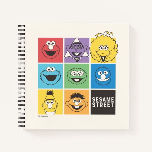 Sesame Street Pals | Farbblöcke Notizbuch (Vorderseite)
