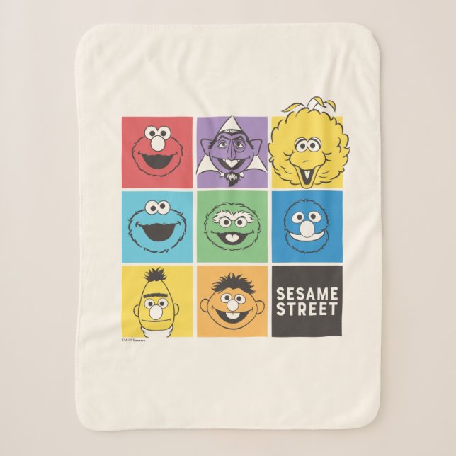 Sesame Street Pals | Farbblöcke Sherpadecke (Vorderseite)