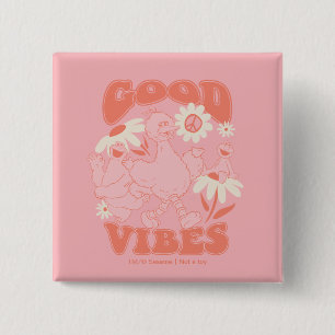 Sesame Street Pals Good Vibes Button