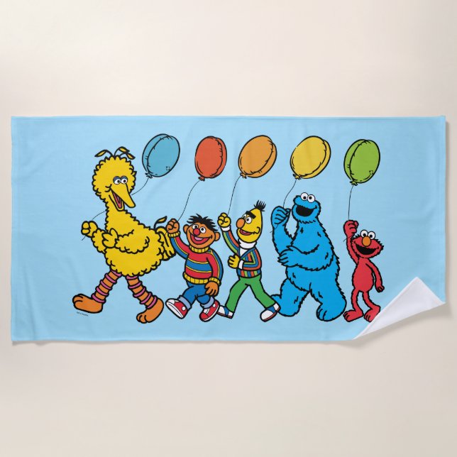 Sesame Street Pals | Party Balloons Strandtuch (Vorderseite)