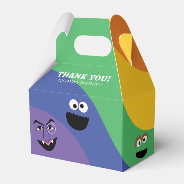Sesame Street Pals Rainbow Favor Box Geschenkschachtel (Rückseite)