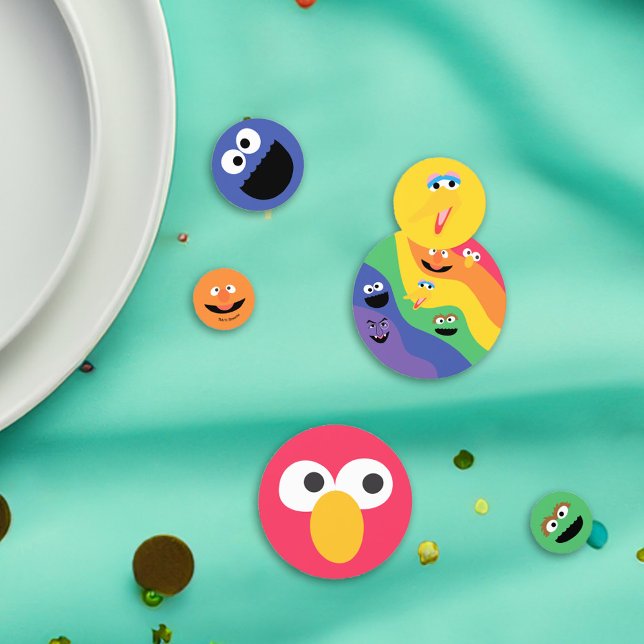 Sesame Street Pals Rainbow Konfetti (Confetti on table)