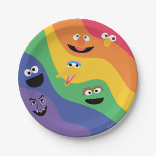 Sesame Street Pals Rainbow Paper Plate Pappteller