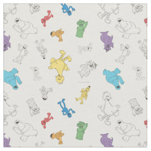 Sesame Street Pals   Vintages Muster Stoff