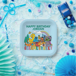 Sesame Street Regenbogenwelle Pappteller