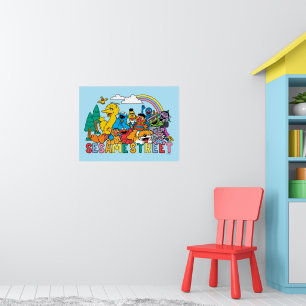Sesame Street Regenbogenwelle Poster