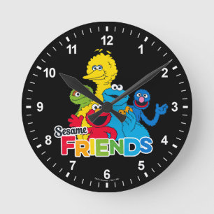 Sesame Street Sesame Freunde Runde Wanduhr