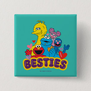 Sesame Street Valentine Besties Button