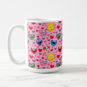 Sesame Street Valentine Hearts Pattern Kaffeetasse
