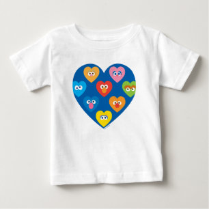 Sesame Street Valentinsherzen-Muster Baby T-shirt