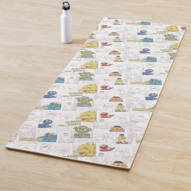 Sesame Street Vintage Comic Pattern Yogamatte (Beispiel)