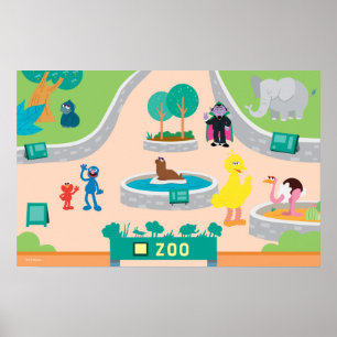 Sesame Street   Zoo-Szene Poster